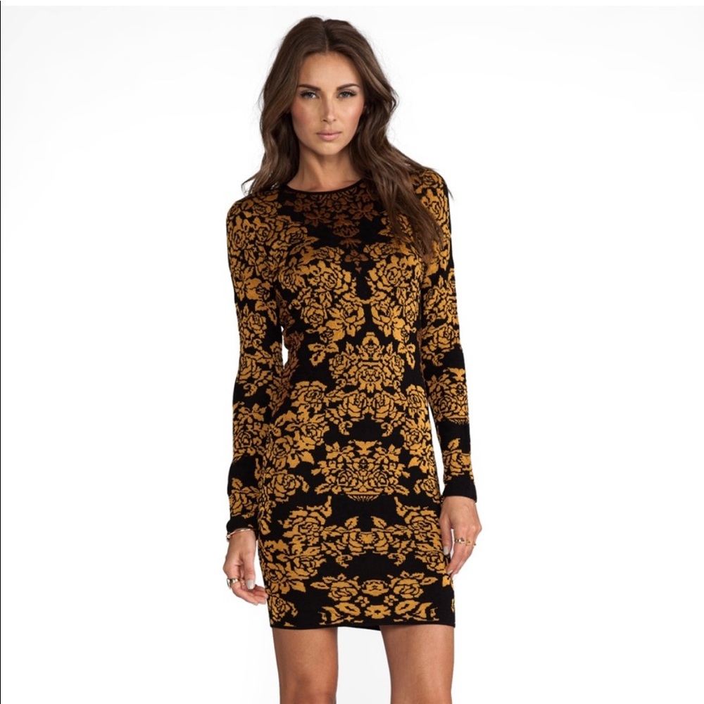 Torn by Ronny Kobo Mammie Dress in Gold Combo